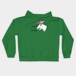 Merry Cheerful Moose Kids Hoodie